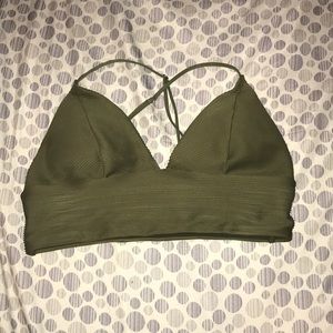 army green bikini top